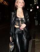 Lottie Moss in a See-Through Top at The Windmill in London