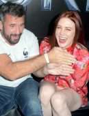 Maitland Ward Upskirt at X3 Convention in Hollywood