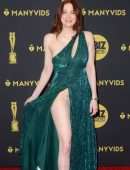 Maitland Ward Upskirt at X3 Convention in Hollywood