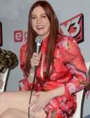 Maitland Ward Upskirt at X3 Convention in Hollywood