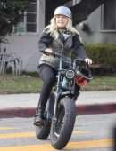 Malin Akerman Riding her Trusty Two Wheels in Los Angeles