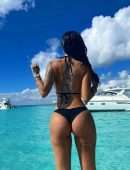 Malu Trevejo Booty in a Tiny Black Bikini
