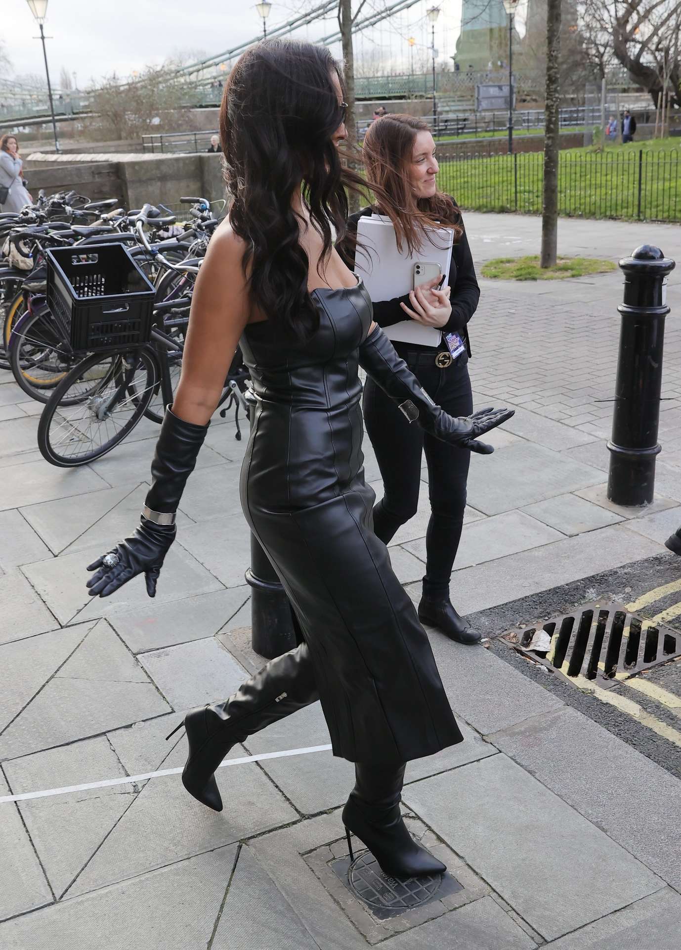 Maya Jama Leaving a Taping of the John Bishop Show in London