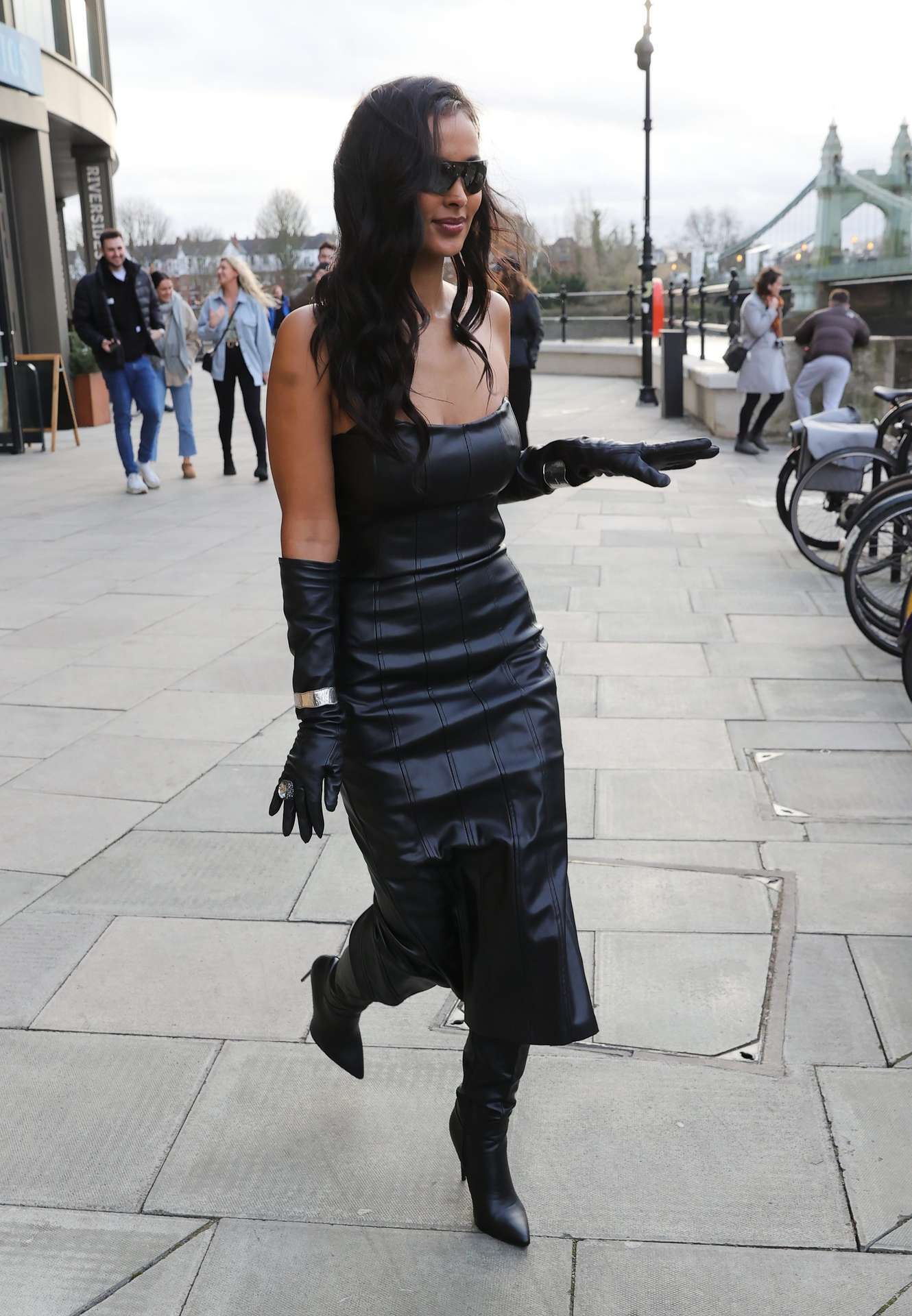 Maya Jama Leaving a Taping of the John Bishop Show in London