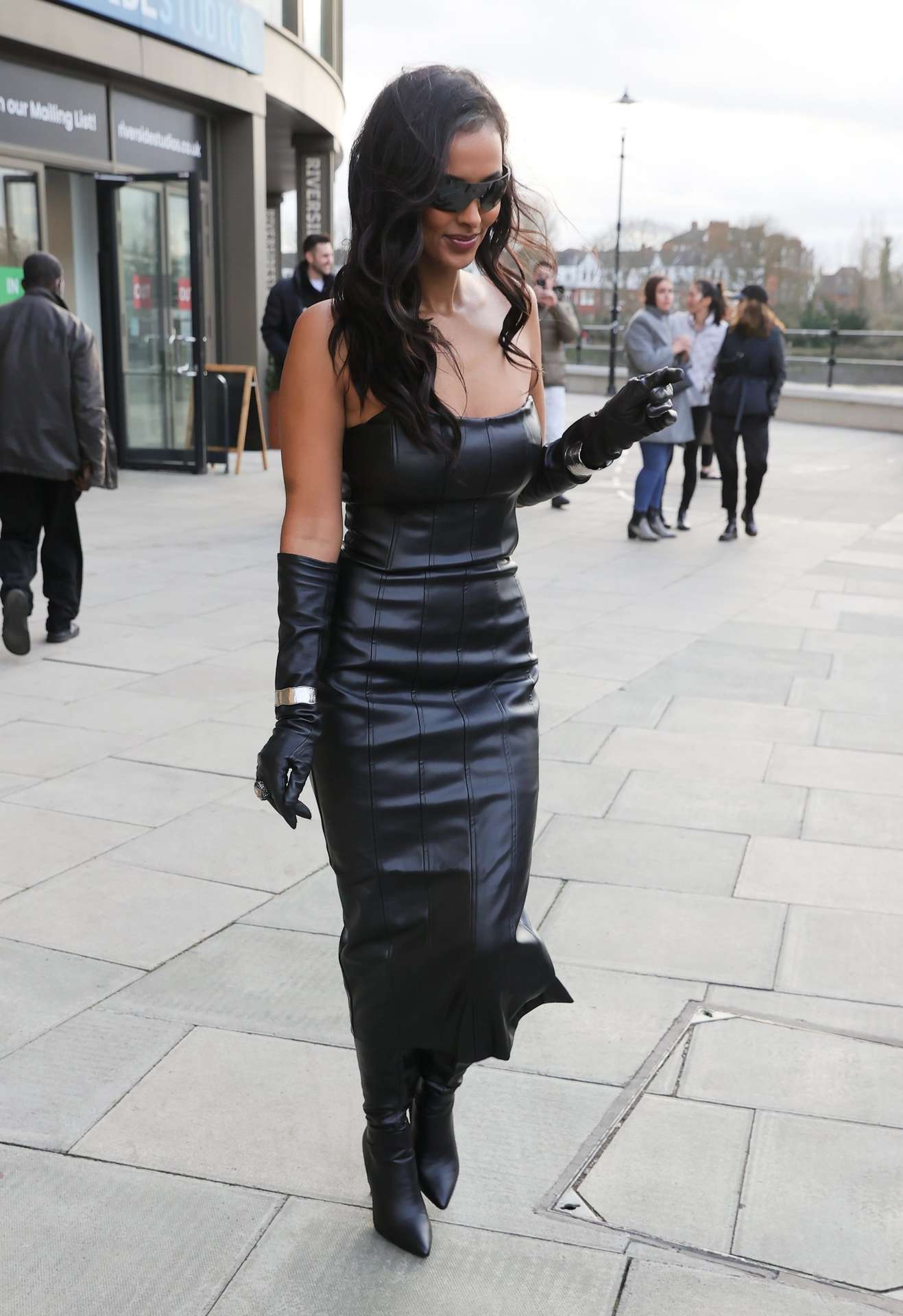 Maya Jama Leaving a Taping of the John Bishop Show in London