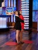 Nina Dobrev and Julianne Hough Leggy on 'The Ellen DeGeneres Show' in Burbank