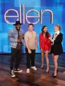 Nina Dobrev and Julianne Hough Leggy on 'The Ellen DeGeneres Show' in Burbank