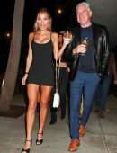 Pia Mia Perez Leggy and Cleavage in a Short Dress, Out in West Hollywood