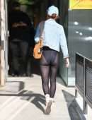 Rumer Willis See-through Booty Leaving a Pilates Class in Los Angeles