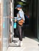 Rumer Willis See-through Booty Leaving a Pilates Class in Los Angeles
