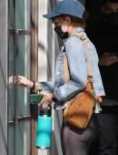 Rumer Willis See-through Booty Leaving a Pilates Class in Los Angeles