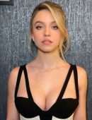 Sydney Sweeney Cleavage in a White Dress on “The Late Late Show with James Corden” in Los Angeles