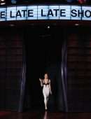 Sydney Sweeney Cleavage in a White Dress on “The Late Late Show with James Corden” in Los Angeles