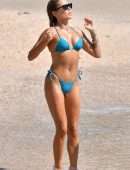 Sylvie Meis in a Small Bikini on a Beach in St. Barts