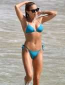 Sylvie Meis in a Small Bikini on a Beach in St. Barts