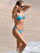 Sylvie Meis in a Small Bikini on a Beach in St. Barts