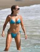 Sylvie Meis in a Small Bikini on a Beach in St. Barts