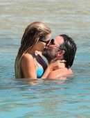 Sylvie Meis in a Small Bikini on a Beach in St. Barts