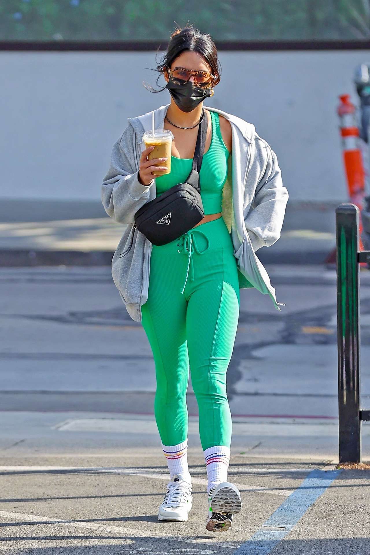 Vanessa Hudgens Pokies, Outside Dogpound Gym in West Hollywood