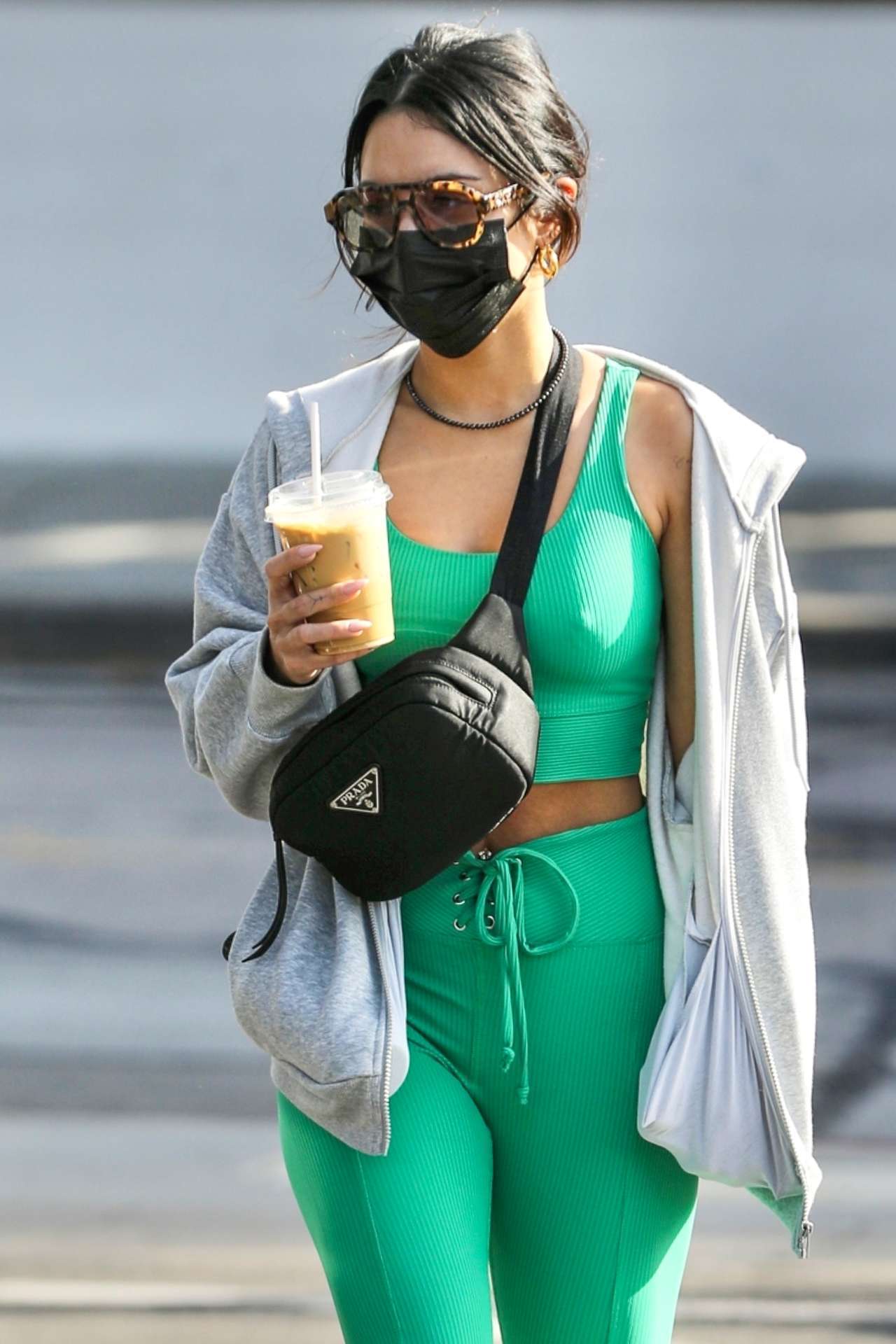 Vanessa Hudgens Pokies, Outside Dogpound Gym in West Hollywood