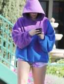 Addison Rae Leggy Outside a Pilates class in West Hollywood