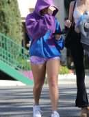 Addison Rae Leggy Outside a Pilates class in West Hollywood