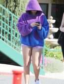 Addison Rae Leggy Outside a Pilates class in West Hollywood
