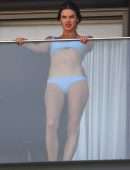 Alessandra Ambrosio Wet Booty on a Balcony in Rio de Janeiro