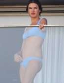 Alessandra Ambrosio Wet Booty on a Balcony in Rio de Janeiro