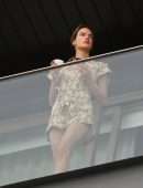 Alessandra Ambrosio Upskirt at a Hotel Balcony in Rio de Janeiro