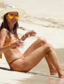 Alessandra Ambrosio Wet Booty in a Tiny Orange Bikini at the Beach in St.Barths