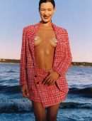 Bella Hadid Cleavage in Self-Portrait Spring/Summer 2022 Photoshoot