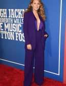 Blake Lively Cleavage at "The Music Man" Opening Night in NYC