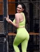 Casey Batchelor Booty Photoshoot for Her Yoga Blitz App in London