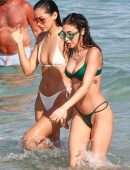 Chantel Jeffries Booty and Cleavage in Wet Bikini on a Beach in Miami