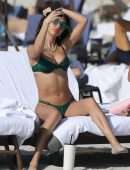 Chantel Jeffries Booty and Cleavage in Wet Bikini on a Beach in Miami