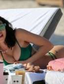 Chantel Jeffries Booty and Cleavage in Wet Bikini on a Beach in Miami