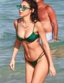 Chantel Jeffries Booty and Cleavage in Wet Bikini on a Beach in Miami