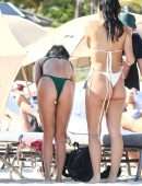 Chantel Jeffries Booty and Cleavage in Wet Bikini on a Beach in Miami