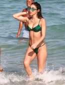 Chantel Jeffries Booty and Cleavage in Wet Bikini on a Beach in Miami