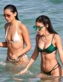 Chantel Jeffries Booty and Cleavage in Wet Bikini on a Beach in Miami