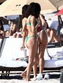 Chantel Jeffries Booty and Cleavage in Wet Bikini on a Beach in Miami