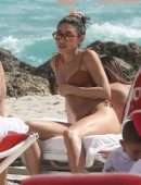 Chantel Jeffries Cleavage and Leggy in Bikini at the Beach in Miami