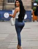 Chloe Khan Pokies and Booty in Tights, Out in Liverpool