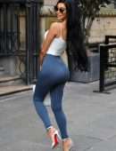 Chloe Khan Pokies and Booty in Tights, Out in Liverpool