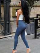 Chloe Khan Pokies and Booty in Tights, Out in Liverpool