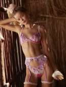 Frida Aasen in Lingerie for Love & Lemons Victoria’s Secret Spring 2022 Campaign