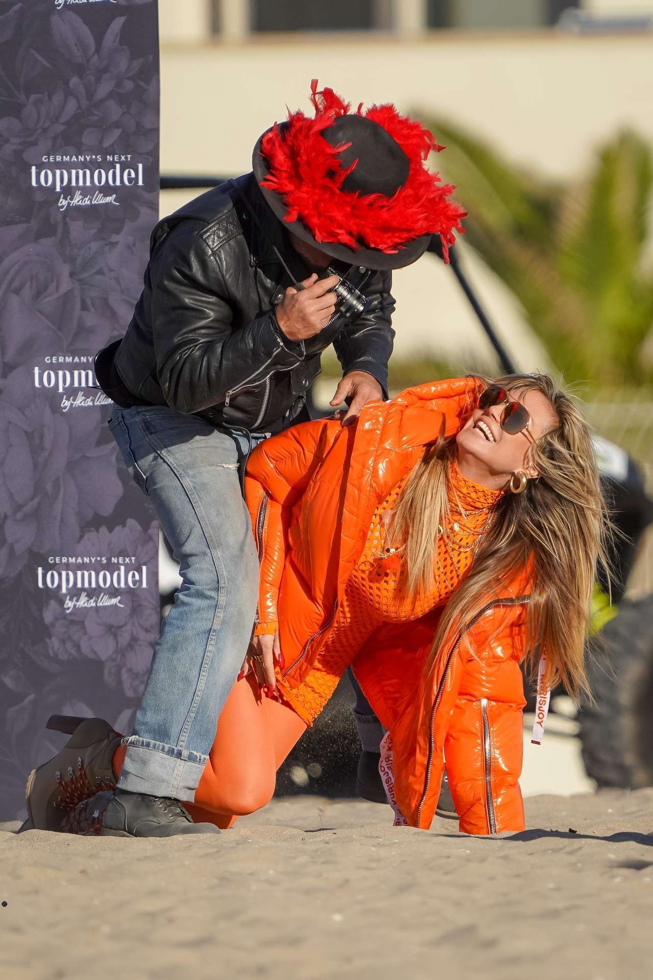 Heidi Klum at Germany’s Next Topmodel by Heidi Klum Filming Set in Huntington Beach