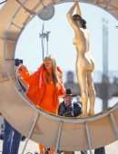 Heidi Klum at Germany’s Next Topmodel by Heidi Klum Filming Set in Huntington Beach