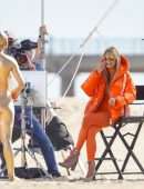 Heidi Klum at Germany’s Next Topmodel by Heidi Klum Filming Set in Huntington Beach